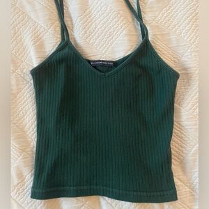 BRANDY MELVILLE ~ green ribbed basic tank ~ o/s